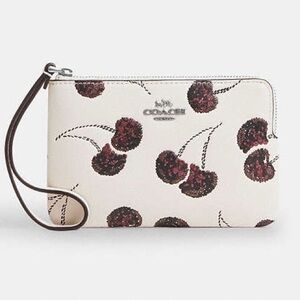 Coach Cherry Corner Zip Wristlet